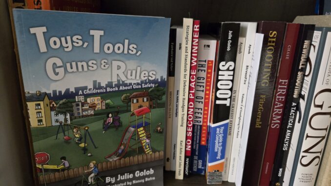 Toys tools guns and rules kids children childrens book julie golob